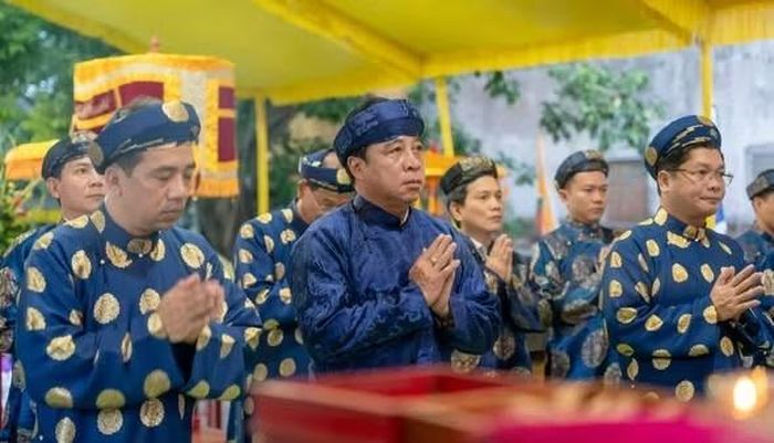 Giây phút trang nghiêm tại lễ tế.