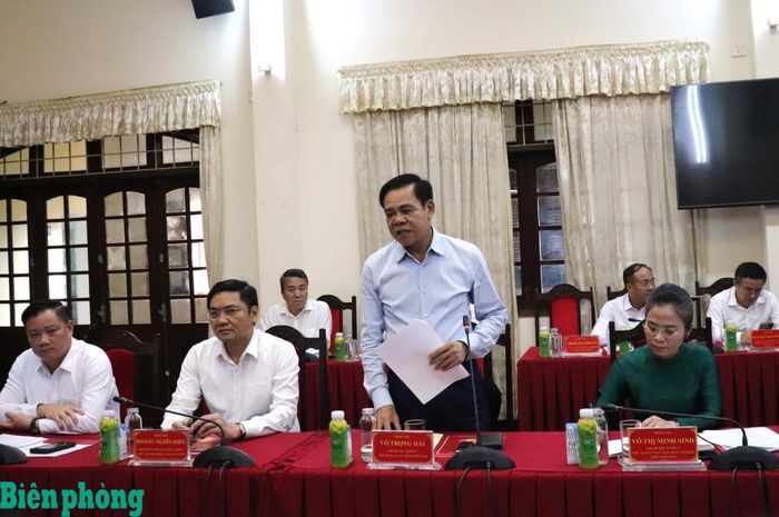 Đồng chí Võ Trọng Hải phát biểu tại buổi làm việc. Ảnh: Viết Lam