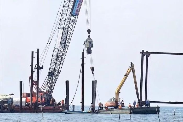 Hiện trường sự cố đứt cáp ngầm vượt biển 110kV Hà Tiên - Phú Quốc gây mất điện diện rộng trên đảo Phú Quốc hồi tháng 11/2025.