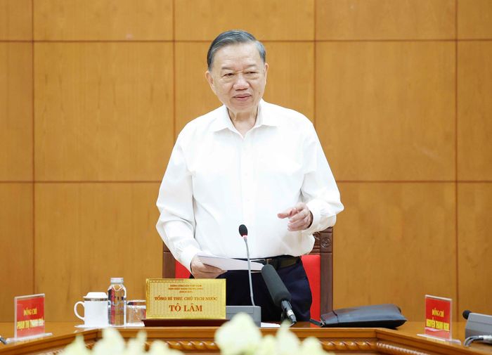 Tổng Bí thư, Chủ tịch nước Tô Lâm phát biểu. Ảnh: TTXVN