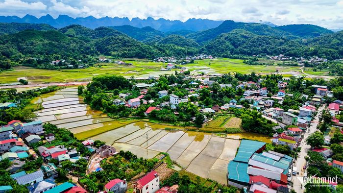 Xã Hòa An nhìn từ trên cao. Ảnh: Trọng Tùng
