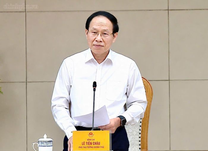 Phó Thủ tướng Lê Tiến Châu phát biểu. Ảnh: VGP