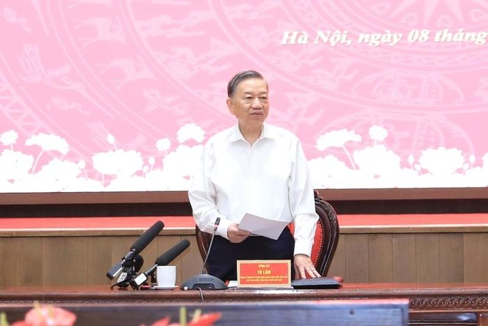  Tổng Bí thư, Chủ tịch nước Tô Lâm phát biểu tại buổi làm việc