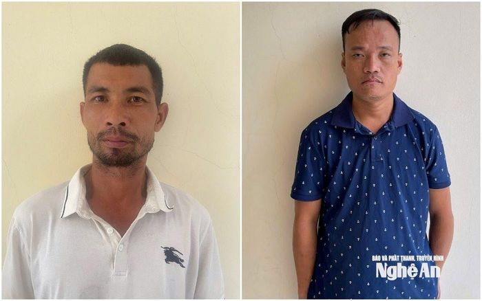 Hai đối tượng bị bắt giữ. Ảnh: Phan Tuyết