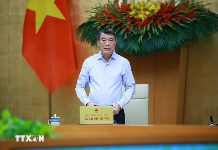 Thủ tướng Lê Minh Hưng chủ trì Phiên họp Chính phủ chuyên đề về xây dựng pháp luật tháng 7 năm 2026. (Ảnh: Dương Giang/TTXVN)
