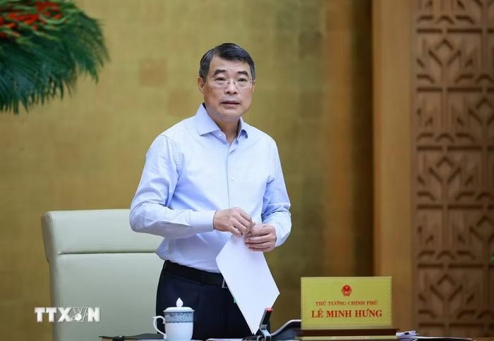 Thủ tướng Lê Minh Hưng chủ trì Phiên họp Chính phủ chuyên đề về xây dựng pháp luật tháng 7 năm 2026. (Ảnh: Dương Giang/TTXVN)