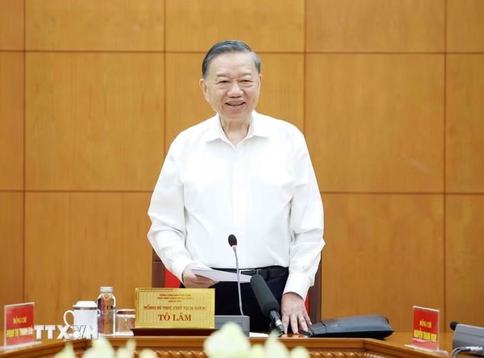 Tổng Bí thư, Chủ tịch nước Tô Lâm phát biểu. (Ảnh: Thống Nhất/TTXVN)
