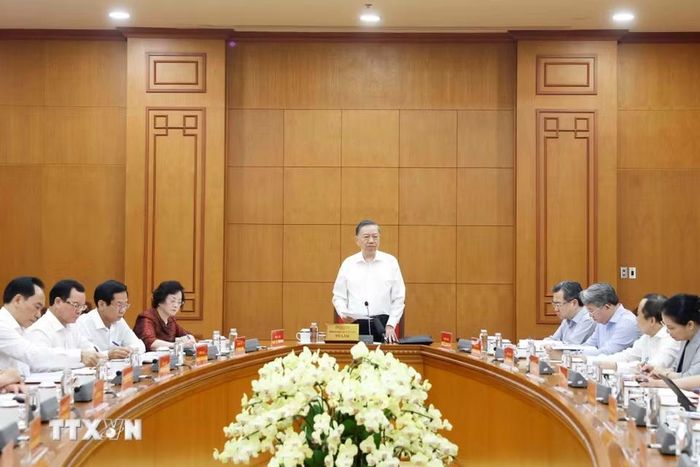 Tổng Bí thư, Chủ tịch nước Tô Lâm phát biểu. (Ảnh: Thống Nhất/TTXVN)