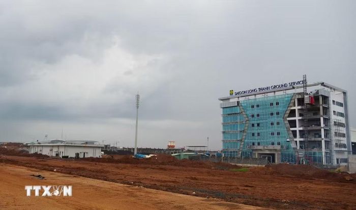 Trụ sở cơ quan quản lý Nhà nước tại sân bay Long Thành đã hoàn thành. (Ảnh: Công Phong/TTXVN)