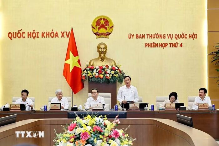 Phó Chủ tịch Quốc hội Nguyễn Khắc Định phát biểu. (Ảnh: Doãn Tấn/TTXVN)