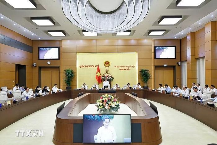 Chủ tịch Quốc hội Trần Thanh Mẫn phát biểu. (Ảnh: Doãn Tấn/TTXVN)