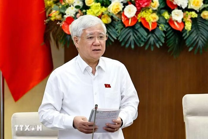 Phó Chủ tịch Thường trực Quốc hội Đỗ Văn Chiến phát biểu. (Ảnh: Doãn Tấn/TTXVN)