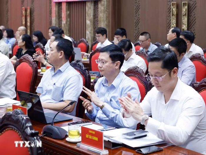 Các đại biểu tham dự cuộc làm việc. (Ảnh: Thống Nhất/TTXVN)