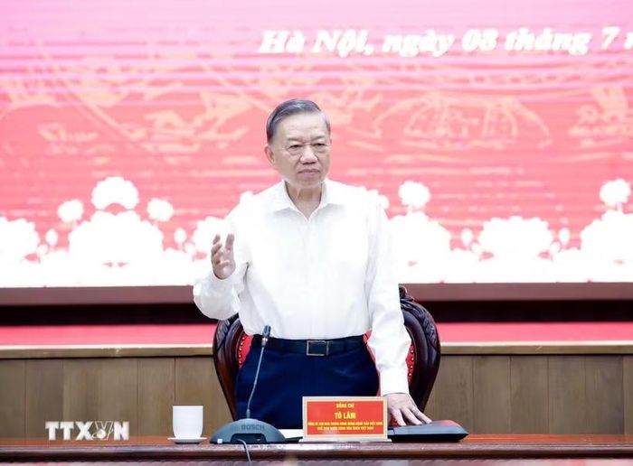 Tổng Bí thư, Chủ tịch nước Tô Lâm phát biểu chỉ đạo. (Ảnh: Thống Nhất/TTXVN)