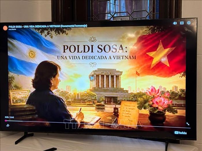 Phim về bà Poldi Sosa Schmidt, Chủ tịch ICAV. Ảnh: chụp màn hình