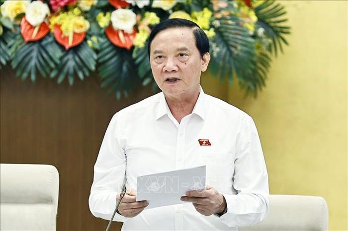 Phó Chủ tịch Quốc hội Nguyễn Khắc Định phát biểu. Ảnh: Doãn Tấn/TTXVN