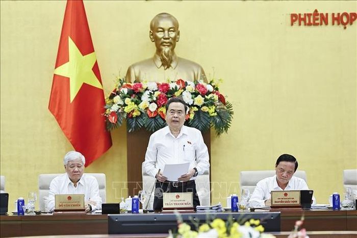 Chủ tịch Quốc hội Trần Thanh Mẫn phát biểu khai mạc Phiên họp. Ảnh: Doãn Tấn/TTXVN