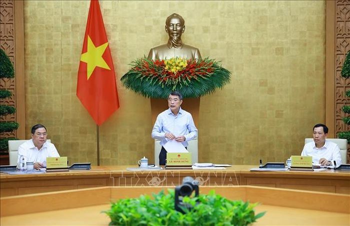 Thủ tướng Lê Minh Hưng chủ trì Phiên họp Chính phủ chuyên đề về xây dựng pháp luật tháng 7 năm 2026. Ảnh: Dương Giang/TTXVN