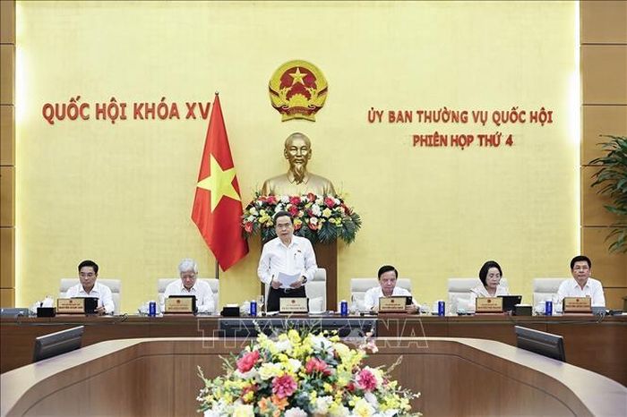 Chủ tịch Quốc hội Trần Thanh Mẫn phát biểu. Ảnh: Doãn Tấn/TTXVN