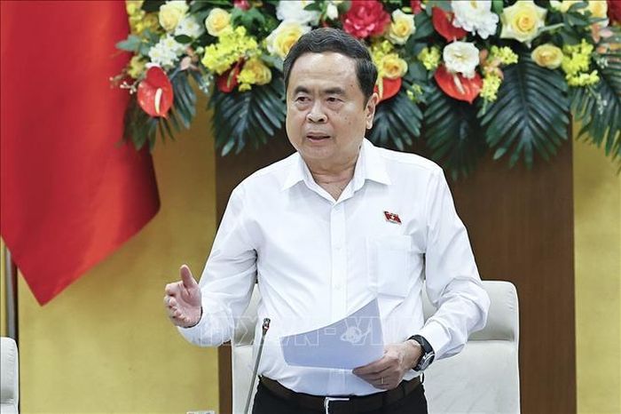Chủ tịch Quốc hội Trần Thanh Mẫn phát biểu. Ảnh: Doãn Tấn/TTXVN