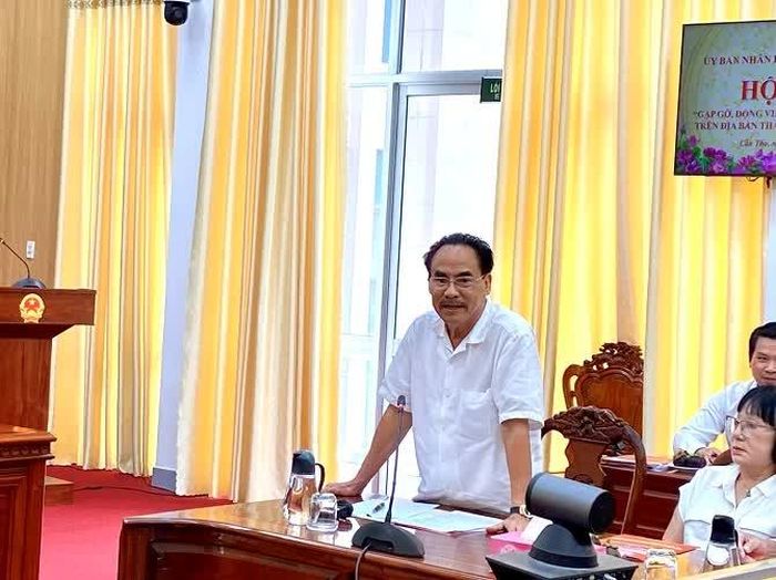 Ông Huỳnh Trung Quang - Tổng Giám đốc Công ty TNHH Thép Tây Đô nêu kiến nghị.