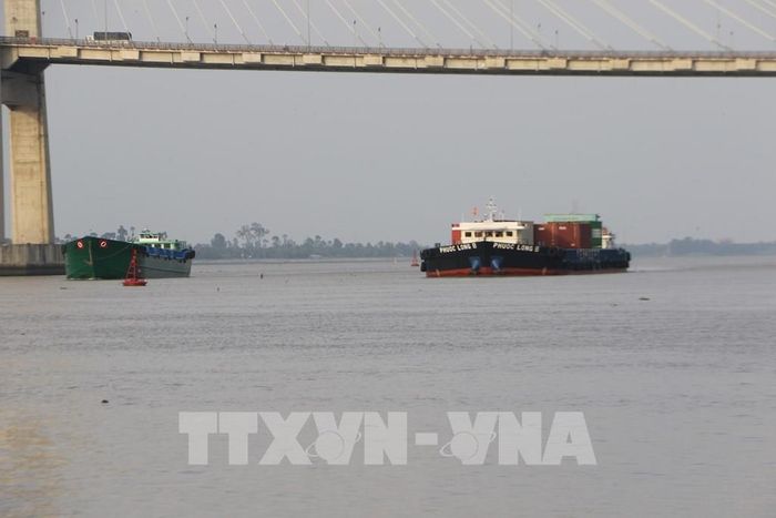 Với hệ thống sông lớn, Đồng Tháp có nhiều tiềm năng phát triển giao thông thủy. Ảnh: Hồng Thái - TTXVN