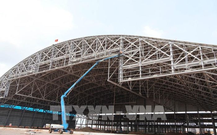 Khu sửa chữa máy bay tại sân bay Long Thành. Ảnh: Công Phong - TTXVN