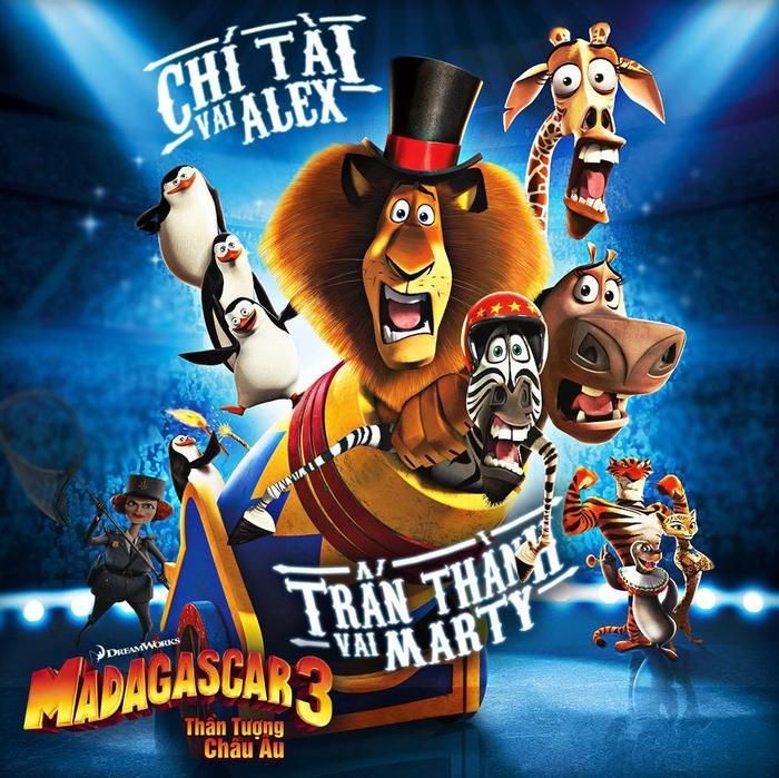 Trấn Thành lồng tiếng ngựa vằn Marty trên đường trở về sở thú ở New York bằng cách trở thành một thành viên trong đoàn xiếc thú Nga.