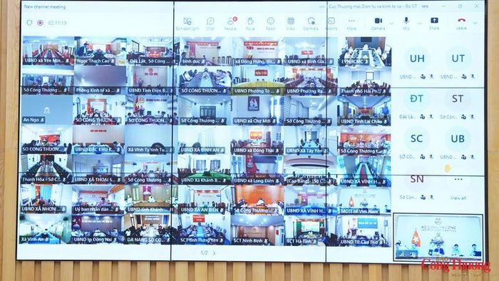 Các điểm cầu tham gia hội nghị