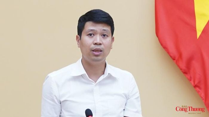 Ông Trịnh Tiến Dũng - Phòng Thủy điện và Năng lượng tái tạo, Cục Điện lực, Bộ Công Thương báo cáo tại hội nghị