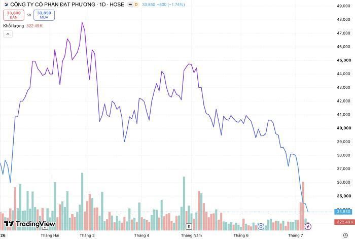 Diễn biến giá cổ phiếu DPG kể từ đầu năm đến nay. (Nguồn: TradingView).