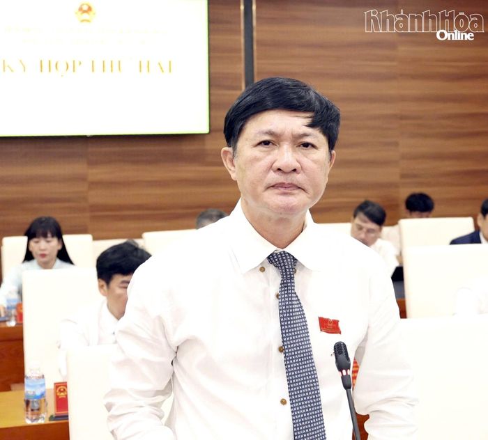 Đại biểu HĐND tỉnh phát biểu thảo luận.