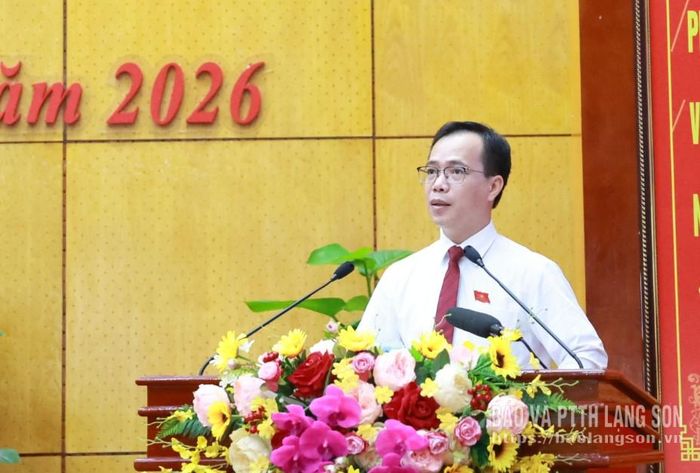 Lãnh đạo Ban Pháp chế HĐND tỉnh trình bày báo cáo thẩm tra