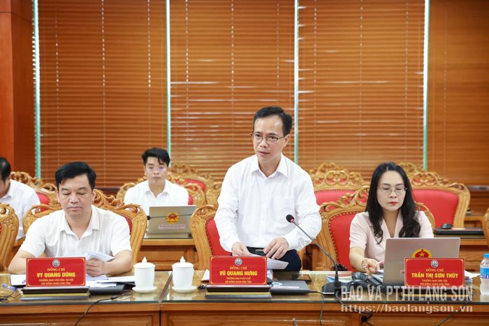 Lãnh đạo Ban Pháp chế HĐND tỉnh, Tổ trưởng Tổ thảo luận số 2 báo cáo kết quả thảo luận tại tổ