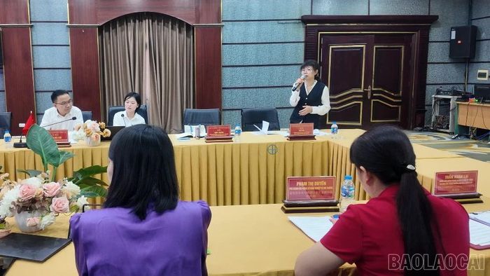 Đại diện Sở Sinh thái và Môi trường tỉnh Vân Nam phát biểu tại hội nghị.