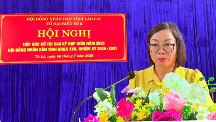  Đại diện Tổ đại biểu số 6 HĐND tỉnh đã thông tin đến cử tri kết quả Kỳ họp giữa năm 2026 HĐND tỉnh khóa XVII. 