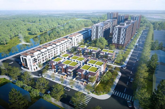 Phối cảnh Dự án đầu tư xây dựng Khu chức năng dịch vụ thuộc Khu công nghiệp Đại An mở rộng. Ảnh minh họa