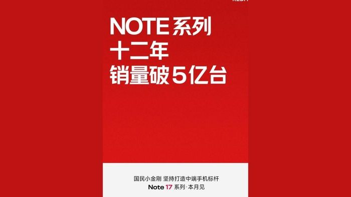 Teaser nhá hàng thông tin dòng Redmi Note 17 của Xiaomi