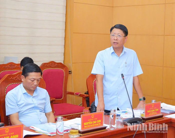Đồng chí Trần Song Tùng, Ủy viên Ban Thường vụ Tỉnh ủy, Phó Chủ tịch Thường trực UBND tỉnh phát biểu tại Hội nghị.