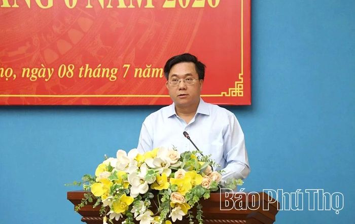Đồng chí Chủ tịch UBND tỉnh Trần Duy Đông phát biểu tại hội nghị.