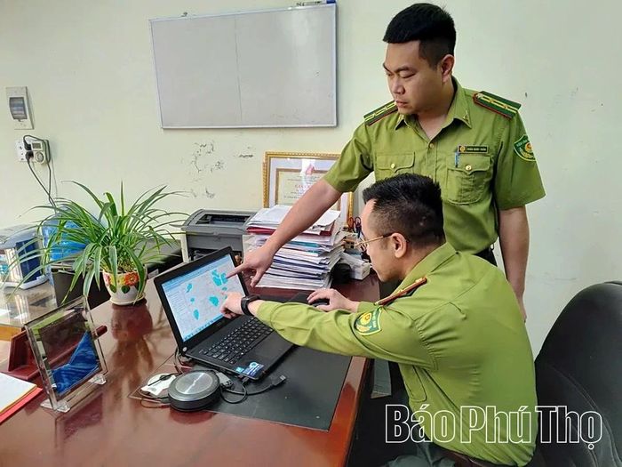 Lực lượng kiểm lâm Đoan Hùng ứng dụng công nghệ số trong theo dõi diễn biến tài nguyên rừng, từ đó nâng cao hiệu quả quản lý và bảo vệ rừng.
