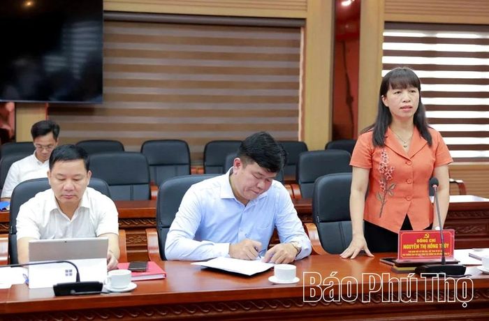 Lãnh đạo Sở Văn hóa, Thể thao và Du lịch phát biểu tại hội nghị.