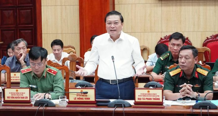 Đồng chí Lê Hồng Vinh, Chủ tịch UBND tỉnh phát biểu tại buổi tọa đàm - Ảnh: Q.V