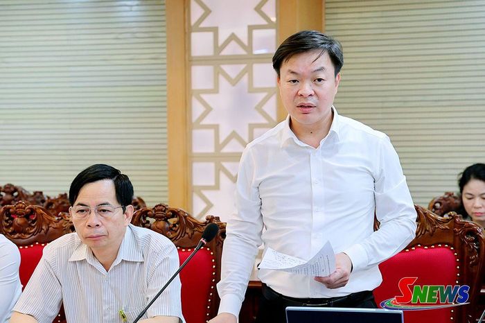 Lãnh đạo Sở Tài chính phát biểu tại hội nghị.