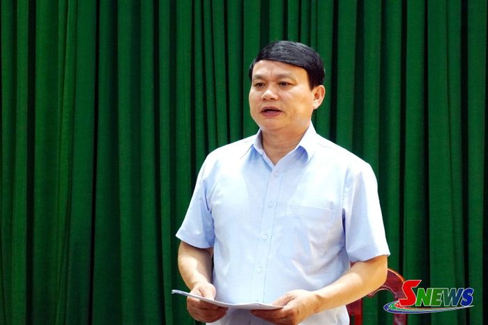 Đồng chí Đặng Ngọc Hậu, Phó Chủ tịch UBND tỉnh, phát biểu chỉ đạo tại cuộc làm việc.