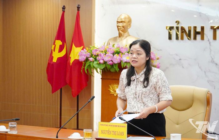 Đồng chí Phó Chủ tịch UBND tỉnh Nguyễn Thị Loan kết luận Hội nghị.