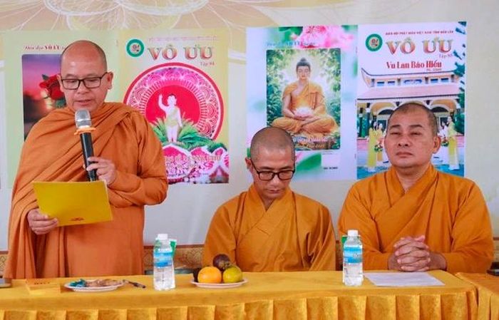 Thượng tọa Thích Giác Phổ phát biểu