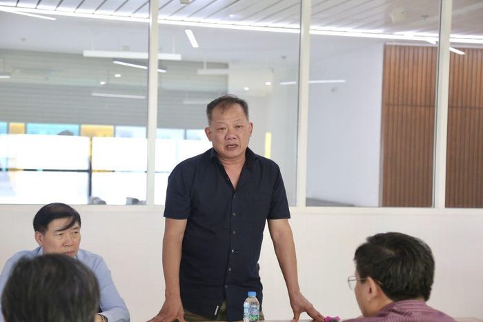 PGS.TS Dương Đức Hùng - Giám đốc Bệnh viện Hữu nghị Việt Đức phát biểu tại buổi làm việc. Ảnh: Bệnh viện Hữu nghị Việt Đức