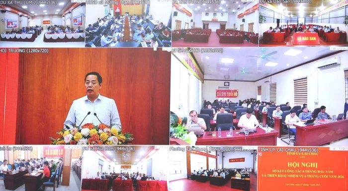 Quang cảnh hội nghị tại các điểm cầu. Ảnh: Đinh Lan
