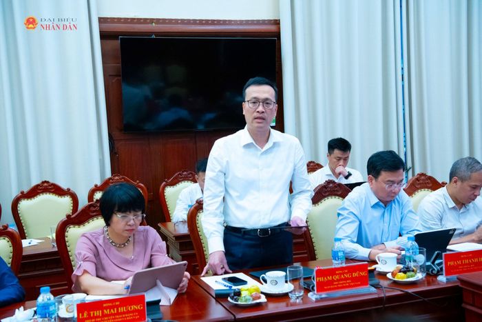 Phó Thống đốc Ngân hàng Nhà nước Việt Nam Phạm Quang Dũng phát biểu